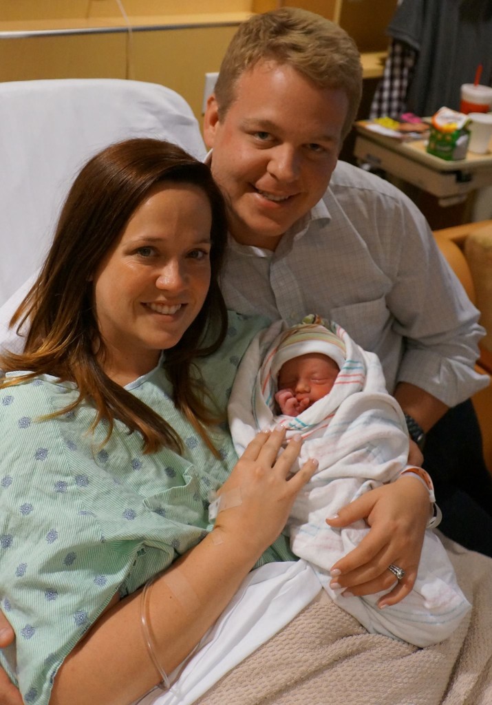 Oliver Rentz with his dad Taylor and mom Alice