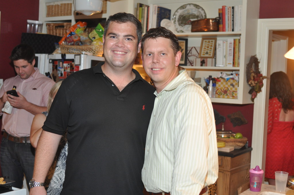 Kerry & David at Emily & Lance's Engagement Garden Party October 2013