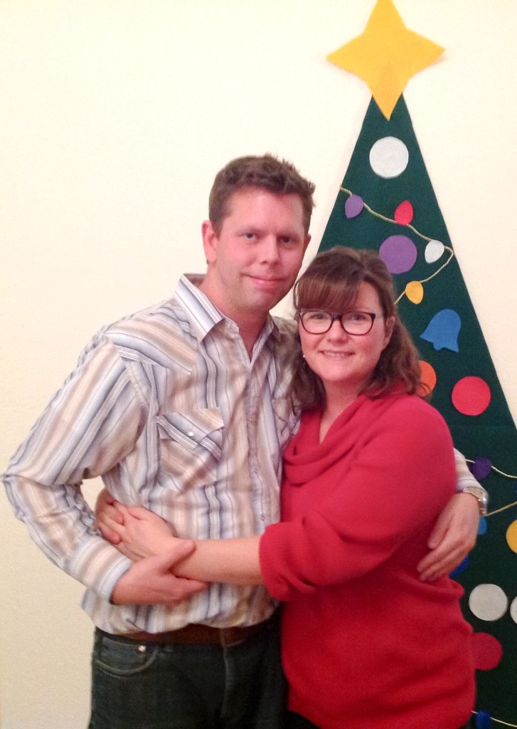 Jen & Dave with our Christmas tree this year